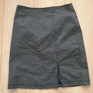 Y2K fashion bug plaid mini skirt